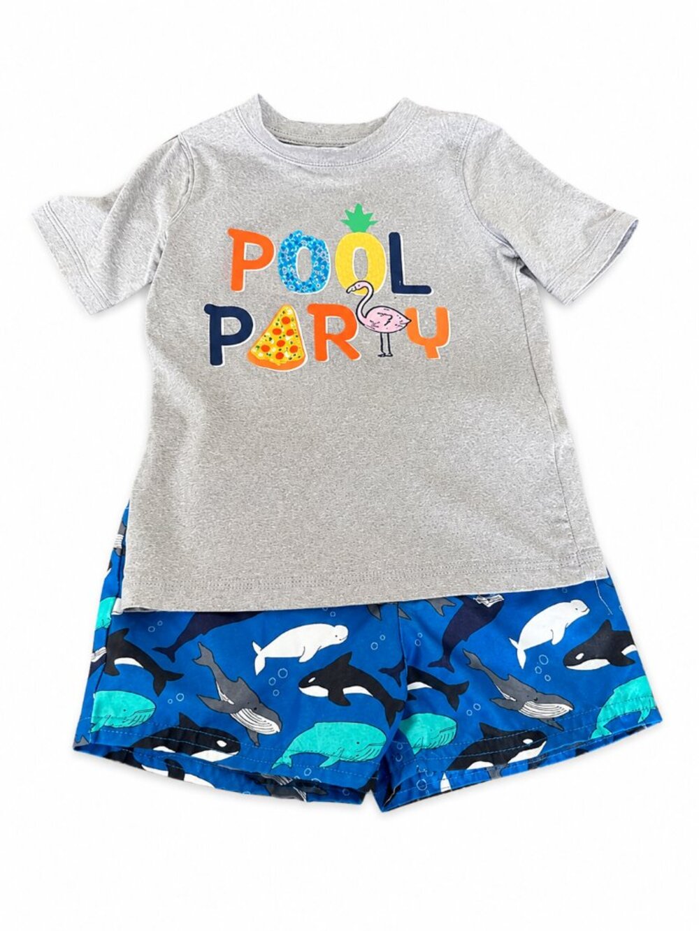 Cat & Jack Boys Swim Set 18M–2T | Pool Party Rash Guard Shirt + Whale Shark Swim